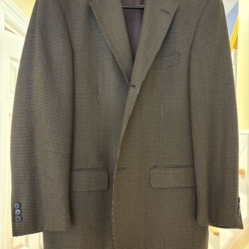 Men's Brown Houndstooth Sport Coat Blazer